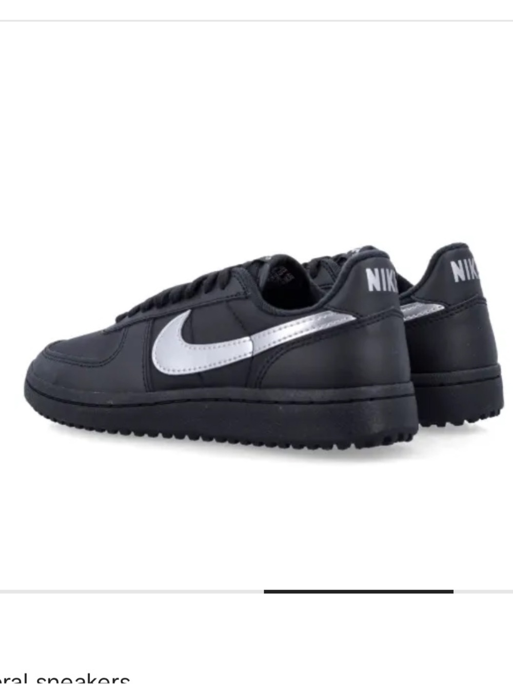 Nike  Field General Sneakers in Black with Silver Swoosh